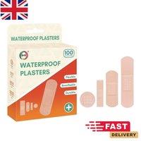 DECORE4U LTD 100 Pc Assorted Waterproof Plasters First Aid Bandages Skin Protection in Tan