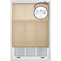 Furnished Cappuccino Daylight Roller Blinds with Metal Fittings - Trimmable Window Shade in Beige | Size: 50 cm width x 165 cm drop
