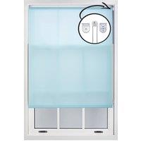 Furnished Duck Egg Blue Daylight Roller Blinds with Metal Fittings - Trimmable Window Shade | Size: 70 cm width x 165 cm drop
