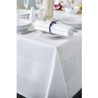 Vision Luxury 100% Cotton Satin Band Tablecloth in White | Size: 89 cm x 89 cm