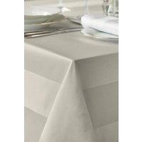 Vision Luxury 100% Cotton Satin Band Tablecloth in Ivory | Size: 180 cm x 180 cm