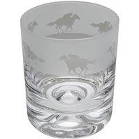 Milford Collection Animo Whisky Lovers Tumbler Glass Racehorse in Clear