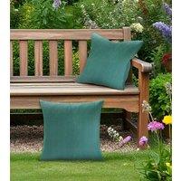 Luxury Living Summer Outdoor Water-repellant Cushion - Grey in Green | Size: 2 Pack