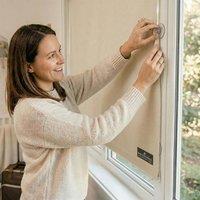 Luxury Living 100% Blackout Travel Blind; Portable Suction Cup Window Shade in Cream | Size: 130 cm width x 210 cm drop