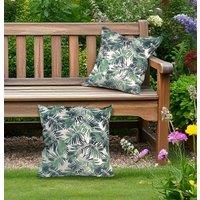 Luxury Living Jungle Outdoor Water-repellant Cushion in Green | Size: 1 Pack