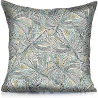 Luxury Living Monstera Outdoor Water-repellant Cushion in Light Green | Size: 1 Pack