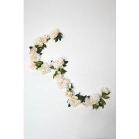 Homescapes Artificial Peony Flower Garland, 180 cm in Natural