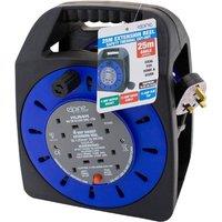 BARGAINS-GALORE 4 Way Socket 25m Cable Extension Reel Mains 13 Amp Fused Heavy Duty