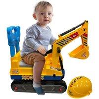 BARGAINS-GALORE Ride On Excavator Digger Construction Play Riding Toy Childrens Fun