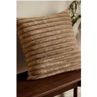 Catherine Lansfield 'Cosy Ribbed' Cushion in Natural | Size: 45 cm x 45 cm