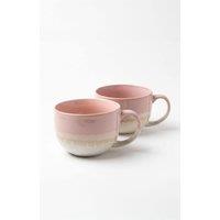 Scandi Home Set of 2 720ml Pink Reactive Glaze Ceramic Aurelia Mugs