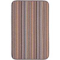THE RUGS Washable All-Purpose Nonslip Mats Stripe Design 111 in Beige | Size: 57 cm x 90 cm
