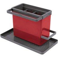 Metaltex Tidy-Tex Kitchen Sink Organiser - Red