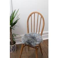 Native Natural Sheepskin Chair Pad Round Grey | Size: 35 cm x 35 cm