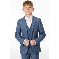 Vivaki Boy's 5 Piece Blue Check Suit | Size: 18-24 m