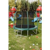 Living and Home 10FT Outdoor Enclosure Trampoline with Ladder, Suitable for Children and Adults, Outdoor Safe Trampoline in Green