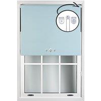 Furnished Duck Egg Blue Blackout Roller Blind with Triple Diamond Eyelets & Metal Fittings | Size: 170 cm width x 210 cm drop
