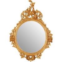 Orsina Marseille Gold Finish Round Wall Mirror