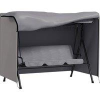 Matteo Durable Grey 3-Seater Garden Swing Chair Cover - Weatherproof Oxford in Light Grey