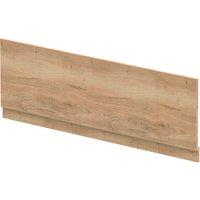 Balterley Edge/Power Straight Front Bath Panel & Plinth - Textured Woodgrain Autumn Oak in Brown