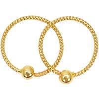 Raina Jewels 22ct Yellow Gold Tiny Dainty Rope Hoop Huggie Earrings 8mm