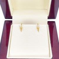 Raina Jewels 22ct Yellow Gold Tiny Cubic Zirconia Hoop Huggie Earrings 8.8
