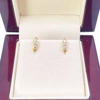 Raina Jewels 22ct Yellow Gold Tiny Sparkly Hoop Huggie Childrens Earrings 8.4mm