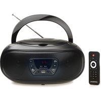 Grouptronics BoomBox CD Player with Radio USB MP3 & AUX IN For Smartphone & Tablet in Black