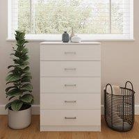 GFW Bailey 5 Drawer Chest in White