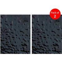 ENER-J BRITWALL Wave Pattern Metallic WPC Wall Panels Pack of 2 Black Water Ripple Decorative Interior Wall Cladding 2440x1220mm