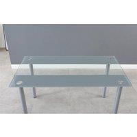 KOSY KOALA Glass Grey Rectangle Dining Table Dining Room Kitchen Furniture