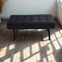 KOSY KOALA Black Velvet Padded Dining Bench Dining Room Furniture