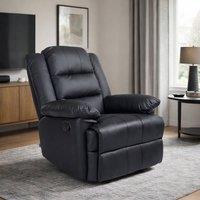 SquareBoxx Mapleton Recliner Armchair in Black