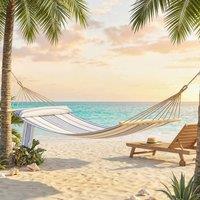 OUTSUNNY Cotton Hammock, Soft Portable Swing Chair w/ Headrest in Blue | Size: 280 cm x 80 cm