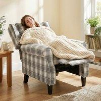 HOMCOM Recliner Chair for Living Room Wingback Chair with Padded Armrest in Grey