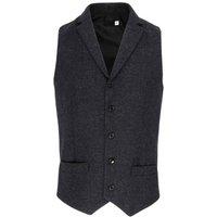 Premier Men's Herringbone Waistcoat in Charcoal | Size: XS