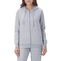 Smart Living Women's Sleek & Versatile Polycotton Plain Zip-Up Hoodie in Light Grey | Size: XL