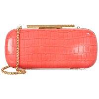 Dune London Women's 'Body' Leather Clutch in Coral