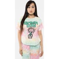 Green Day Women's Flower Pot Band Logo Pyjamas in Pink | Size: XS