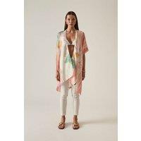 James Lakeland Women's Floral Peach Kaftan