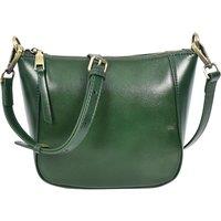 House of Leather Women's Womens Real Leather Cross Body Bag Small Size Sling Pouch Catherine Green