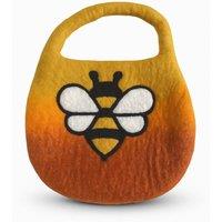 KDMD Women's Sunrise Orange Water Felted Bee Bag with Handle & Magnet