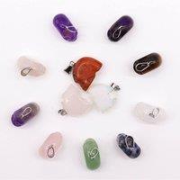 KDMD Women's 12 Unique Gemstone Mini Skull Pendants - Gothic Jewelry Accessories