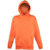AWDis Electric Hooded Sweatshirt Hoodie in Burnt Orange | Size: 7-8 Years