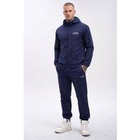 BCouture Men's Zip Jacket & Track Pant Tracksuit Set in Navy | Size: Medium