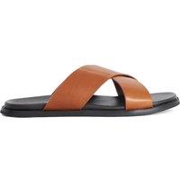 Dune London Men's 'Interestingg' Leather Sandals in Black | Size: 9