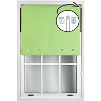 Furnished Lime Green Blackout Roller Blind with Chrome Square Eyelets & Metal Fittings | Size: 110 cm width x 165 cm drop