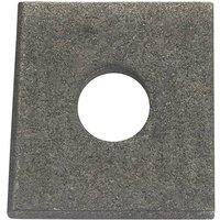 Unifix Square Plate Round Hole Washers Galv - M10 x 50 x 3.0 - Box of 100 in Grey