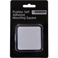 Showerdrape Pushloc Self Adhesive Mounting Square Clear