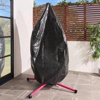 OHS Garden Egg Chair Cover Outdoor Plastic with Drawstring Heavy Duty in Black | Size: Large